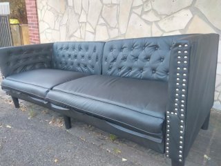 Sofá Chesterfield Polipiel Negro
