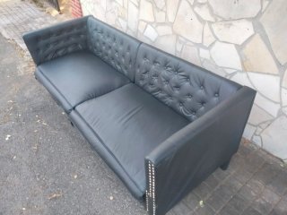 Sofá Chesterfield Polipiel Negro