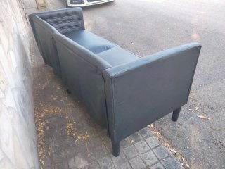 Sofá Chesterfield Polipiel Negro