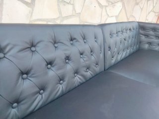 Sofá Chesterfield Polipiel Negro
