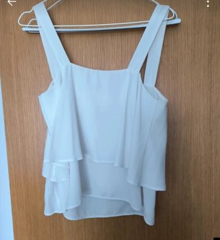 Top blanco tirantes capa