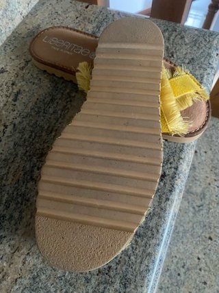 Sandalias planas amarillas talla 38