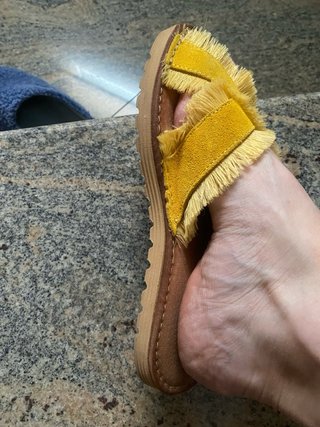 Sandalias planas amarillas talla 38
