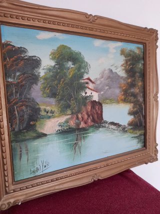 Quadro a olio paesaggio