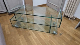 Mesa auxiliar cristal