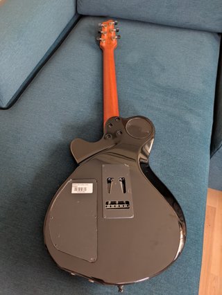 Godin XTSA Leaftop Trans Black guitarra