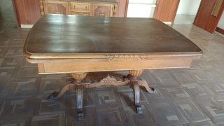 Mesa de madera rústica medida mesa abierta 246 cm