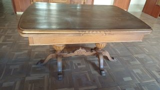 Mesa de madera rústica medida mesa abierta 246 cm