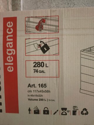 Arcón Baúl Exterior Toomax 280L