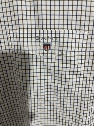 Camisa GANT Cuadros Azul y Blanco Talla XL
