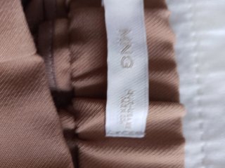 Pantalón culotte Mango beige mujer