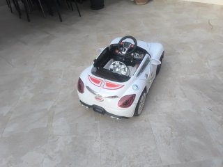 Coche Batería Niños RC Blanco