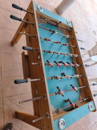 Futbolín antiguo madera maciza