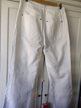 Pantalón vaquero Zara blanco