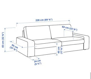 Sofá 3 plazas KIVIK Ikea gris