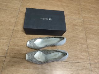 Zapatos de fiesta plateados Argenta talla 41
