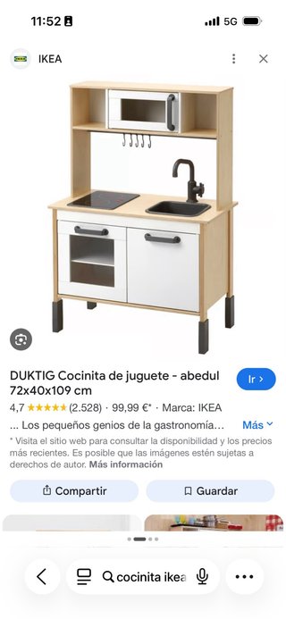 Cocinita de juguete para niños