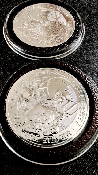 2 x Britannia & Liberty 1 oz Plata .999 2024