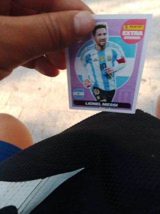 Cromo Mundial FIFA Extra Sticker Messi
