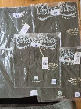 Lote 6 Camisetas Manga Larga Husqvarna Hombre XS.