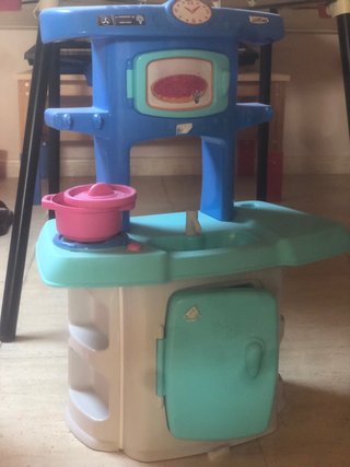 Cocina de juguete infantil azul