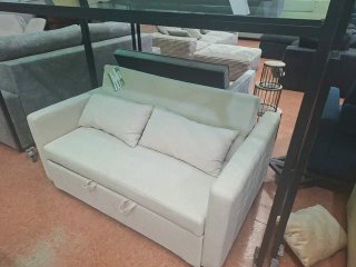 Sofá Cama Beige Nuevo 138cm