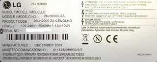 Televisor LG LED 26 Negro
