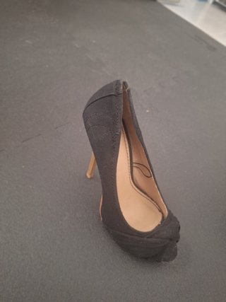 Zapatos Peep Toe Negros Talla 36