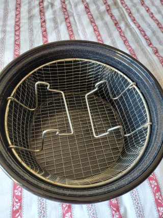 Pentola Friggitrice con Coperchio Vetro