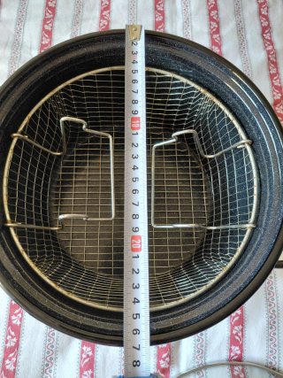 Pentola Friggitrice con Coperchio Vetro