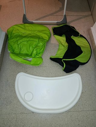 Trona Chicco Happy Snack Verde y accesorios