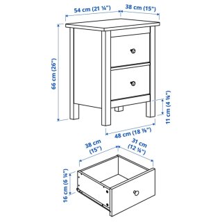 Comodino Ikea HEMNES in cristallo