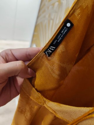 Vestido largo Zara amarillo