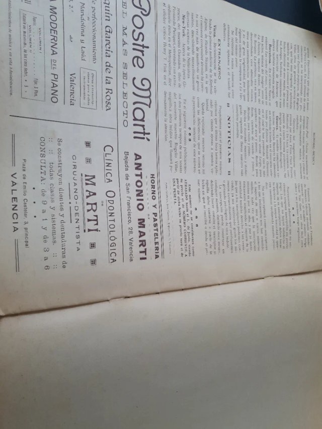 Partituras Musicales Mundial Música Marzo 1916