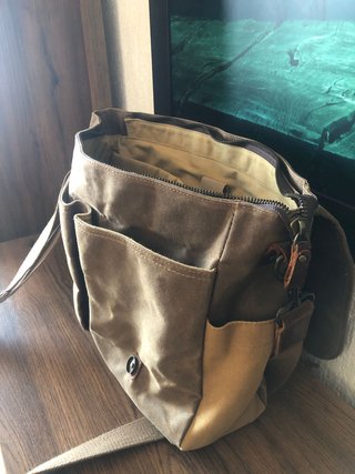 Maletín Portátil Vintage 15.6'' Cuero y Lona