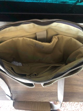 Maletín Portátil Vintage 15.6'' Cuero y Lona
