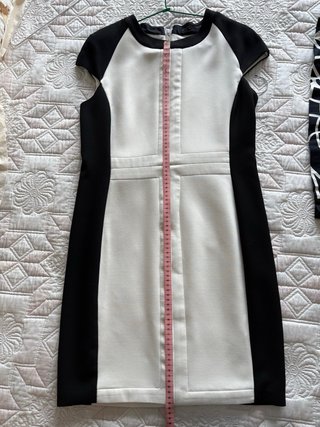 Vestido Zara Blanco y Negro
