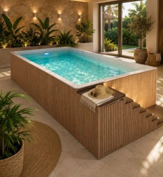 Piscina de poliéster en superficie