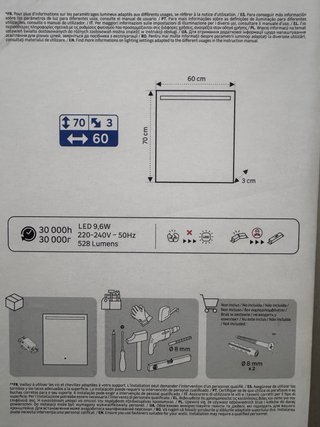 Espejo Baño con Luz LED
