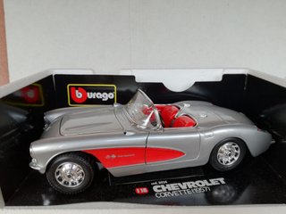 1/18 MODELLO CHEVROLET CORVETTE GREY BURAGO SCATOL