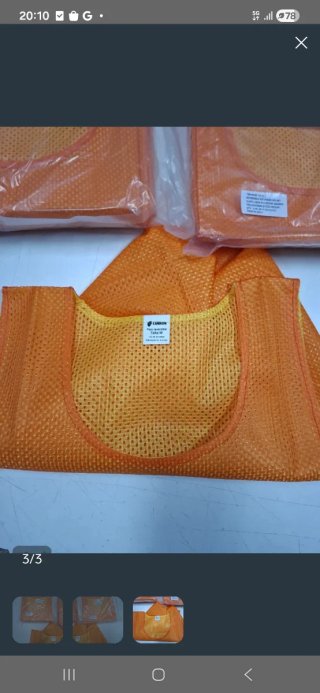 Lote 20 Petos Naranja Talla L/XL