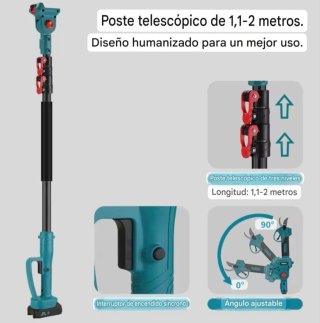Motosierra Pértiga Telescópica (2 Baterías)