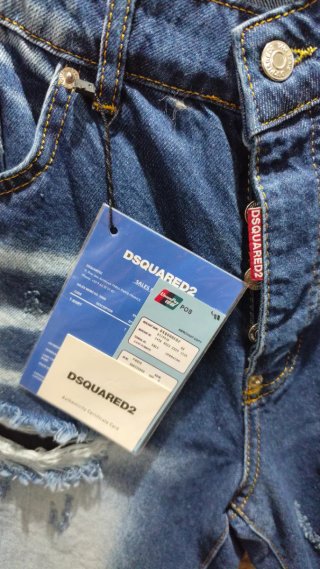 Bermudas DSQUARED2 Hombre Azules Desgastadas