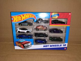 Confezione 10 Auto Hot Wheels