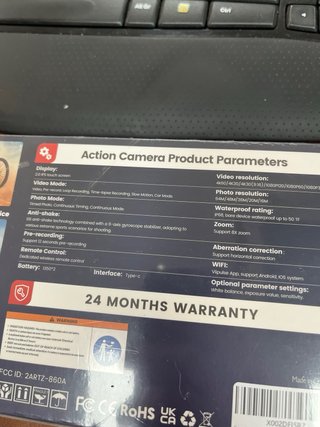 Cámara Deportiva 4K 60FPS 48MP WiFi #117789