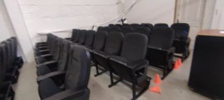 Butacas de cine tela negra