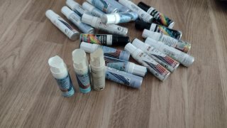 Lote de pinceles de retoque de pintura