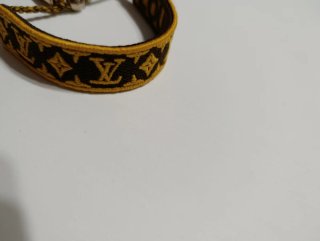 Pulsera bordada Louis Vuitton Negro Mostaza