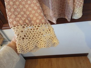 Camisa Zara manga larga bordada talla única