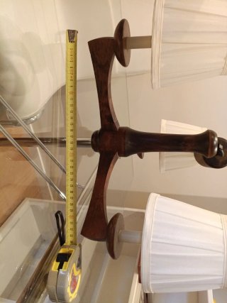 Lámpara de techo de madera y tela